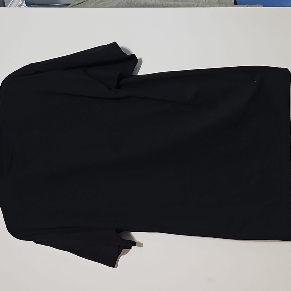 American Apparel Black Tee with Moon Stars Witch Halloween Embroidery Sz LARGE - Picture 4 of 4
